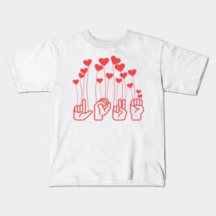 Love hand language Kids T-Shirt
